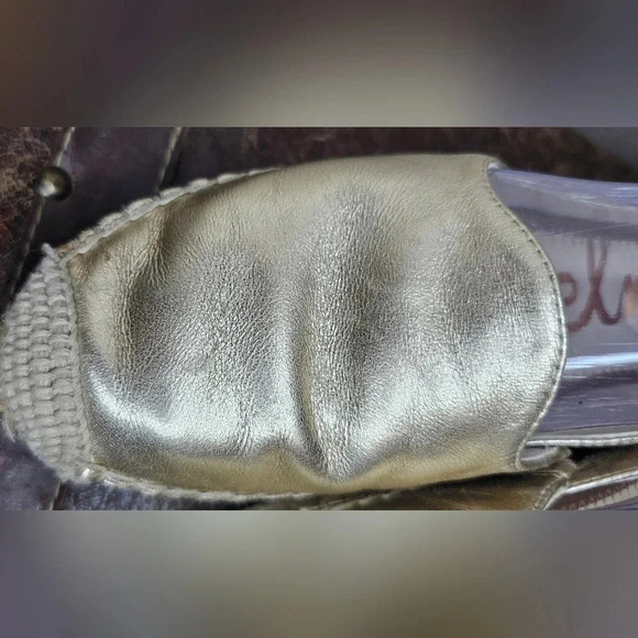 Sam Edelman Kesia Gold Leather Rounded Toe Slip On Espadrilles Classic Size 7 - Picture 7 of 16